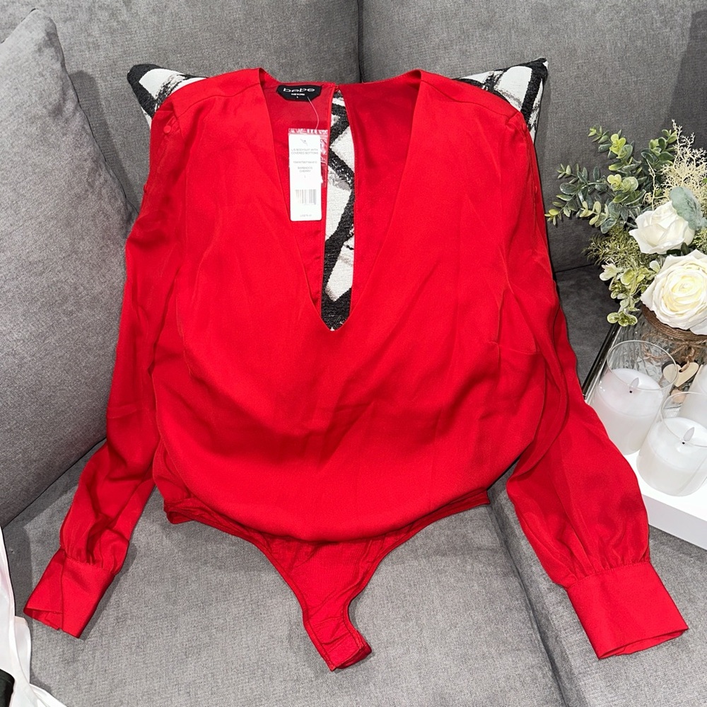 Bebe long sleeve bodysuit size L